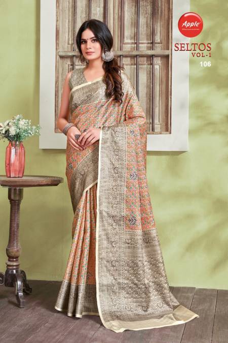 Seltos Vol 1 By Apple Printed Daily Wear Sarees Catalog
